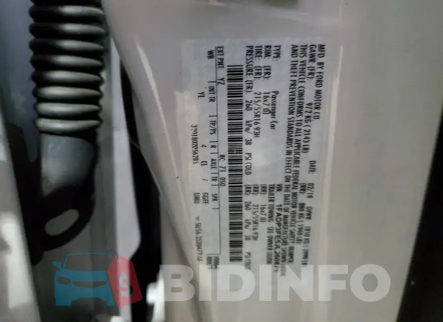1FADP3FE5JL260871 Photo# 13