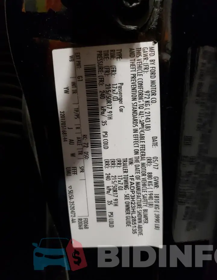 1FADP3H23HL285135 Photo# 12