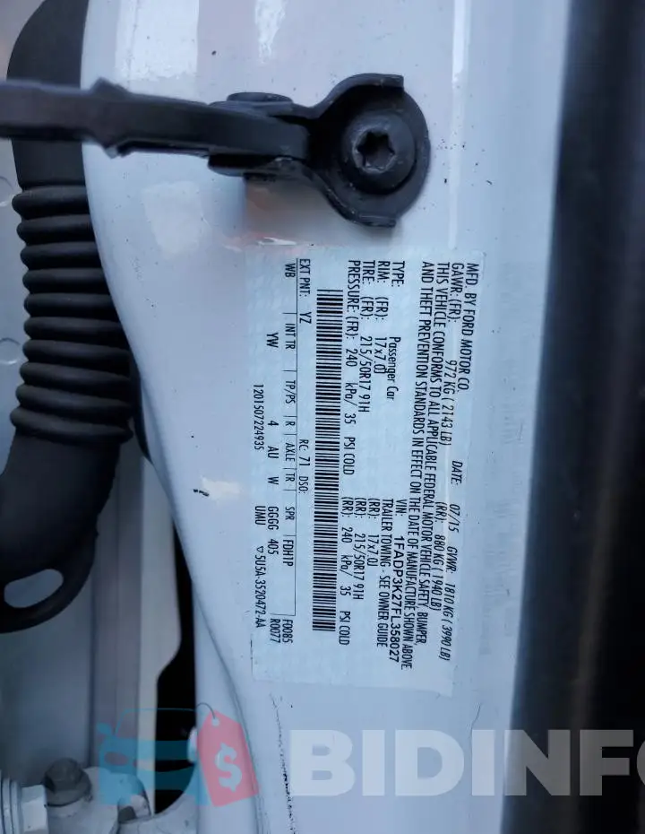 1FADP3K27FL358027 Photo# 13