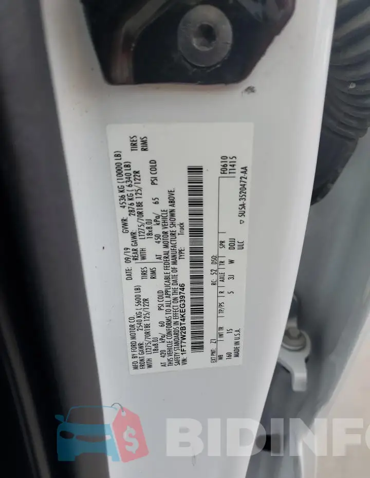 1FT7W2BT4KEG39746 Photo# 12