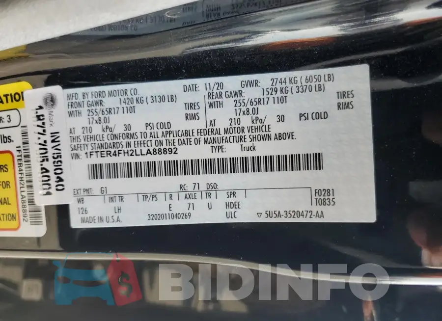 1FTER4FH2LLA88892 Photo# 12