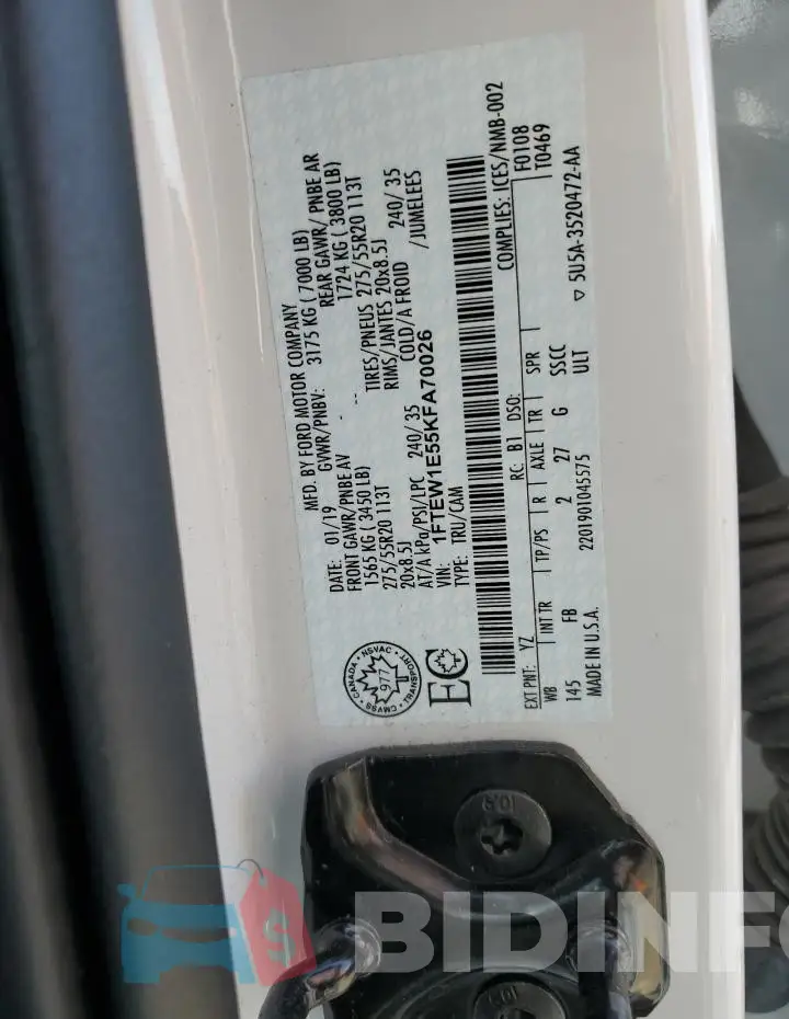 1FTEW1E55KFA70026 Photo# 12