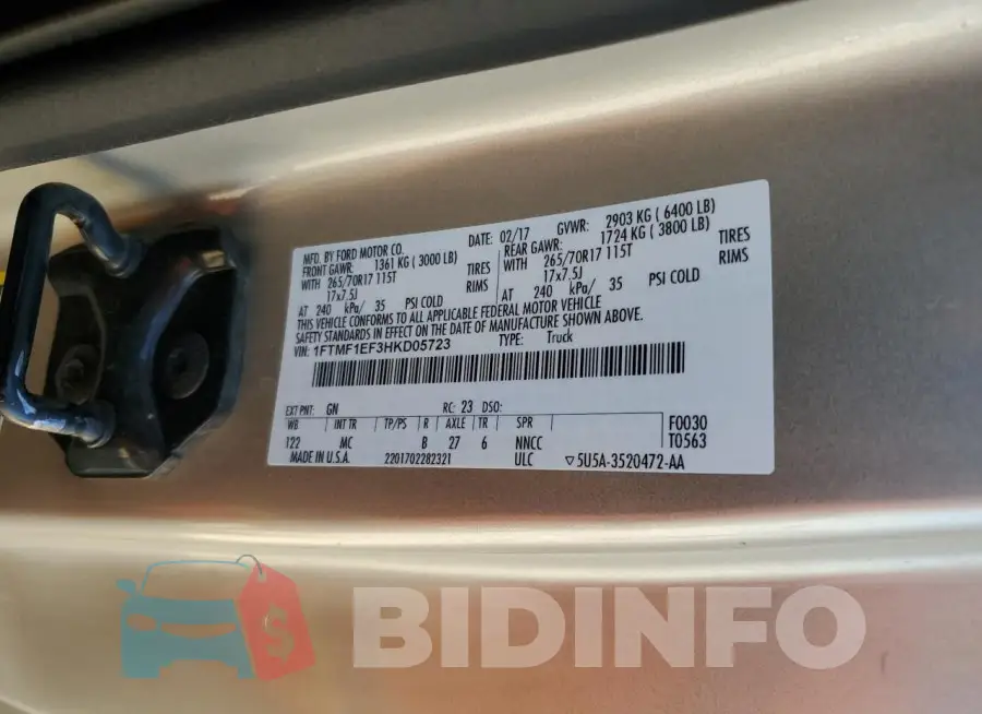 1FTMF1EF3HKD05723 Photo# 12