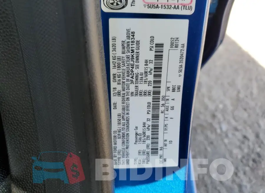 3FADP4EJ9KM118348 Photo# 12