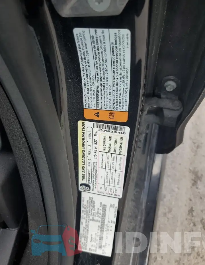 3FADP4GX0FM176145 Photo# 12