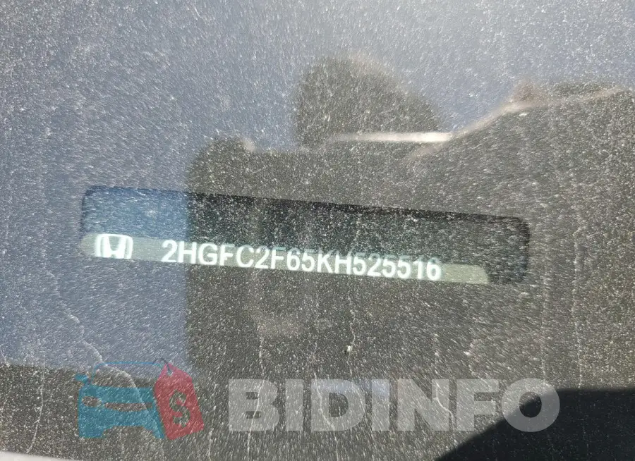 2HGFC2F65KH525516 Photo# 12