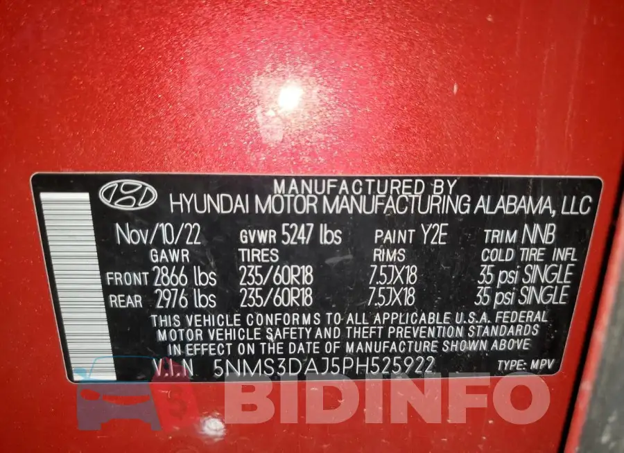 5NMS3DAJ5PH525922 Photo# 13