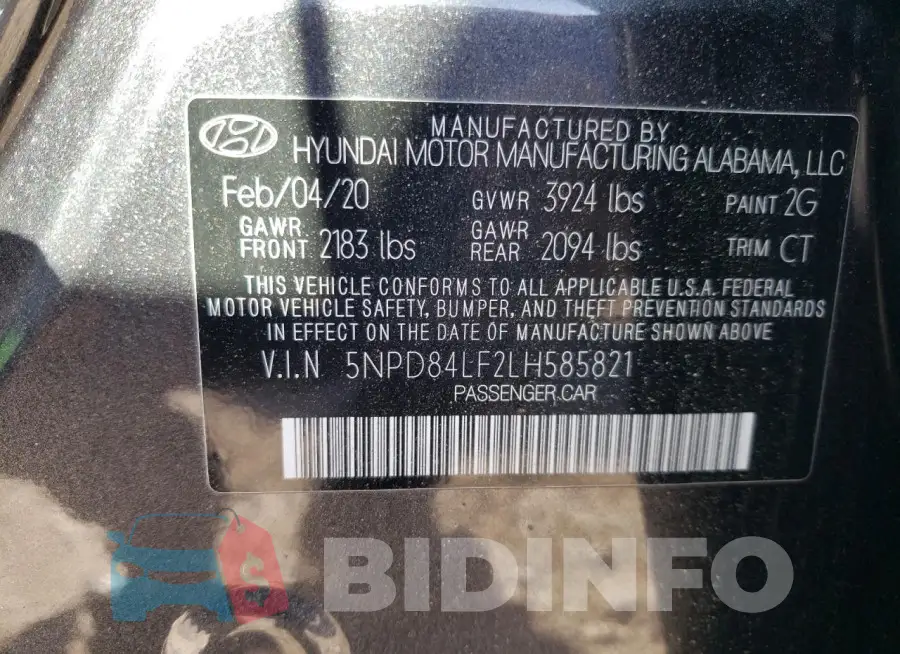 5NPD84LF2LH585821 Photo# 13