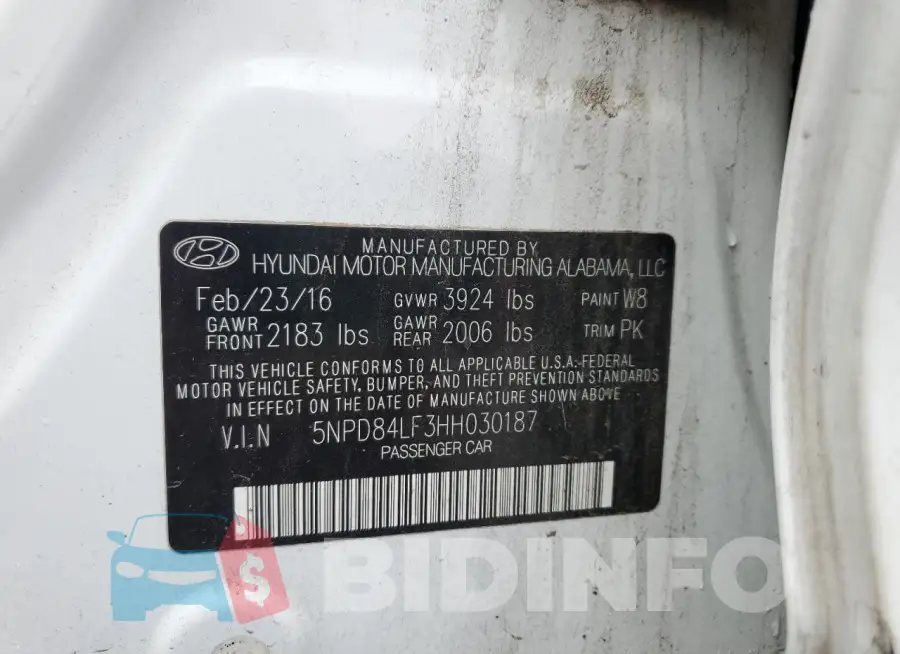 5NPD84LF3HH030187 Photo# 12