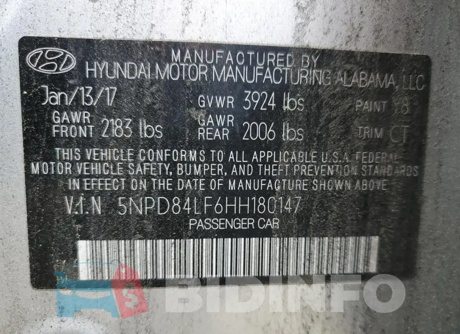 5NPD84LF6HH180147 Photo# 13