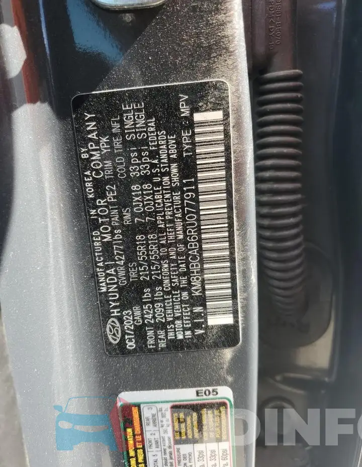 KM8HBCAB6RU077911 Photo# 13
