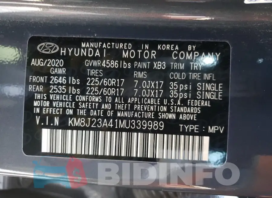 KM8J23A41MU339989 Photo# 14