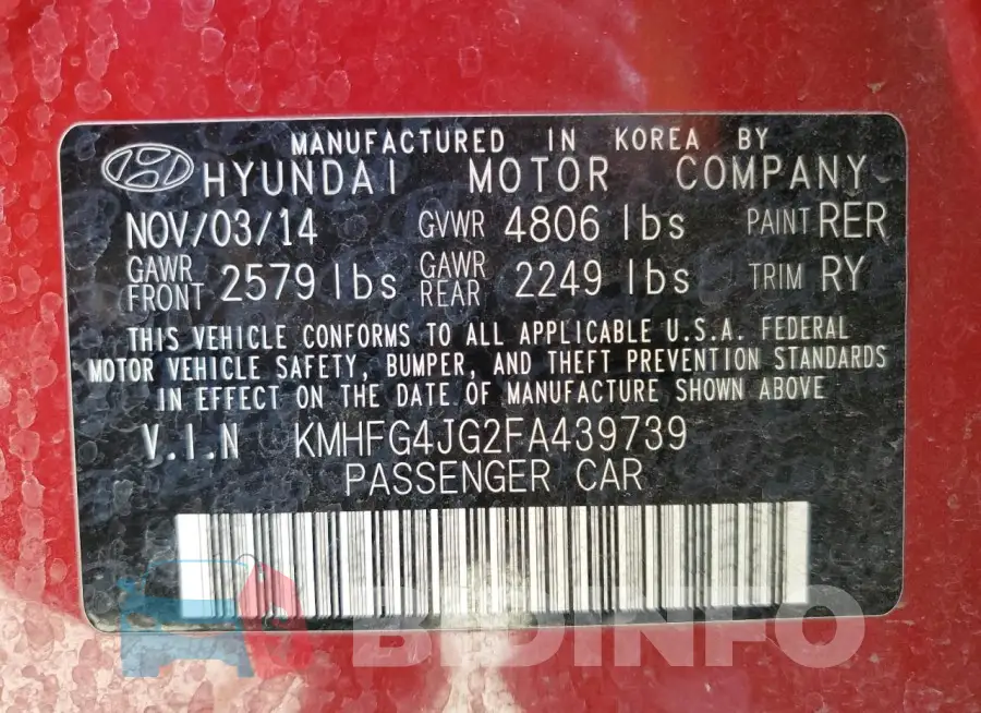 KMHFG4JG2FA439739 Photo# 13