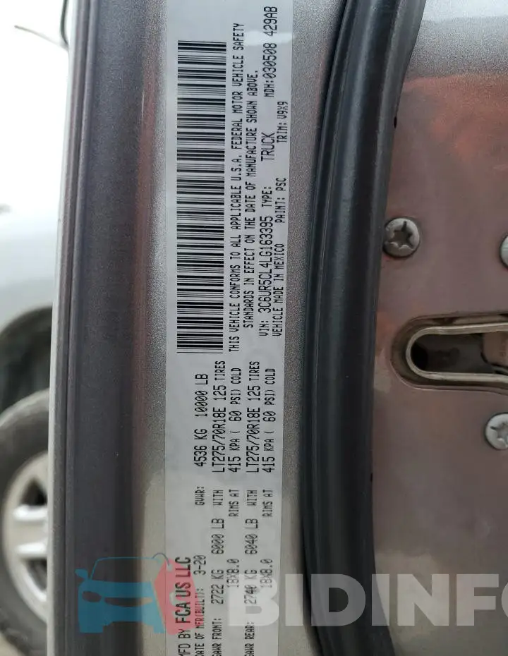3C6UR5CL4LG163395 Photo# 12