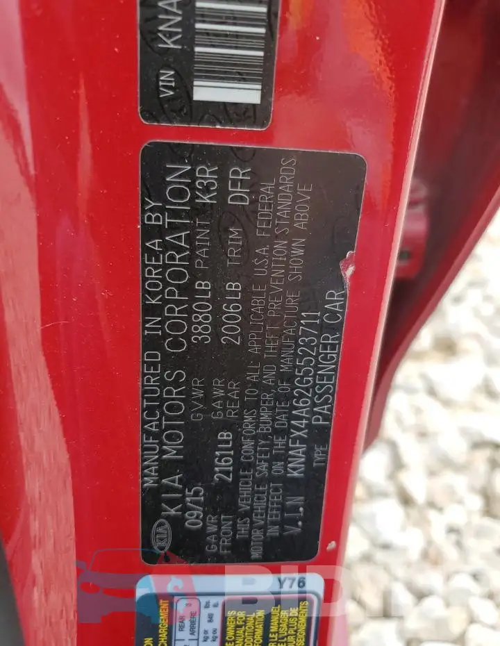 KNAFX4A62G5523711 Photo# 12