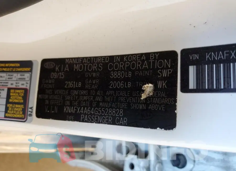 KNAFX4A64G5528828 Photo# 12