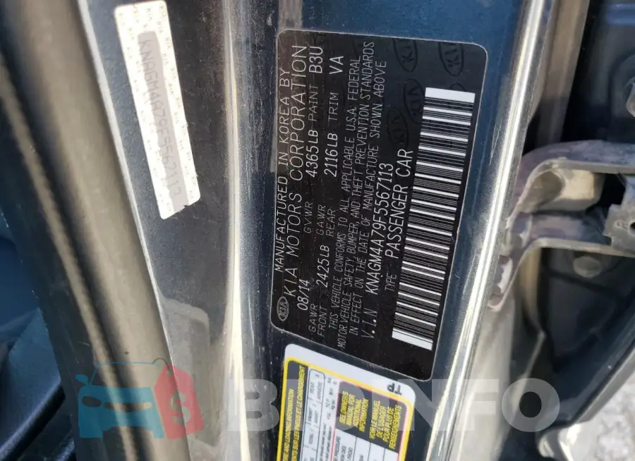KNAGM4A79F5567113 Photo# 12