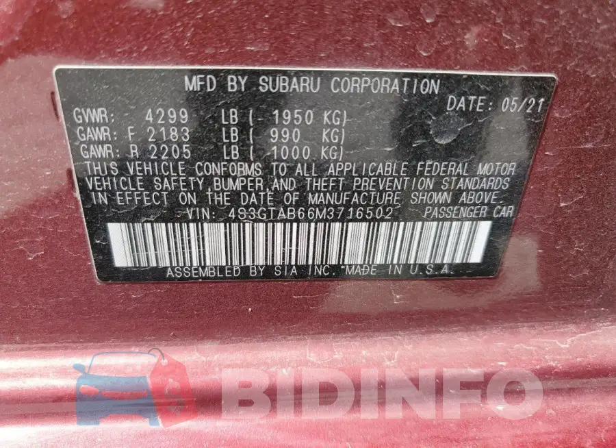 4S3GTAB66M3716502 Photo# 12