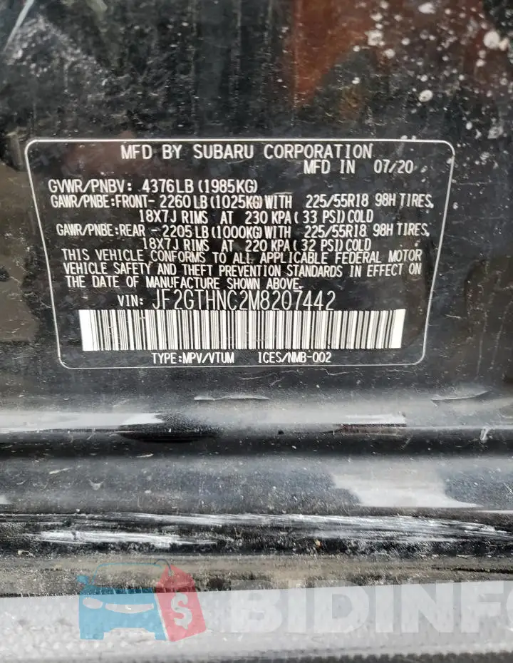 JF2GTHNC2M8207442 Photo# 12