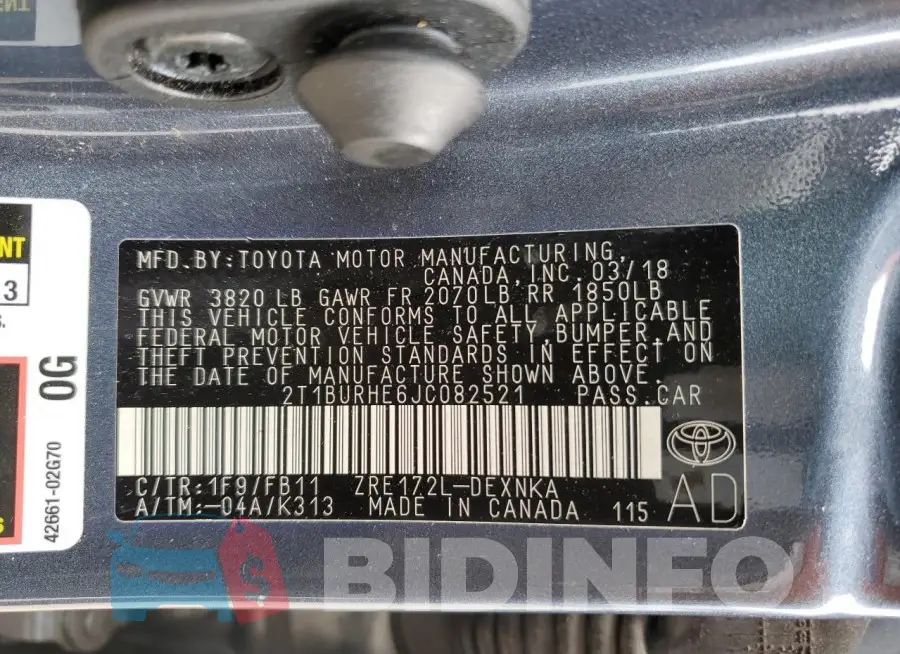 2T1BURHE6JC082521 Photo# 12