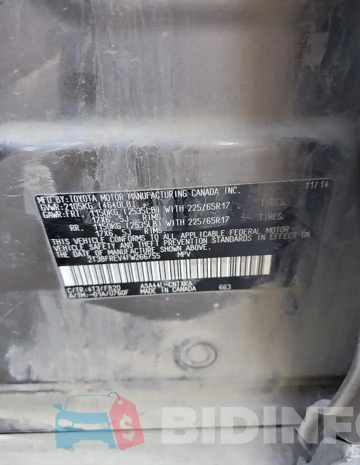 2T3BFREV4FW266755 Photo# 12