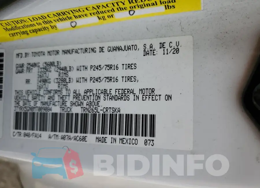 3TYRX5GN8MT009084 Photo# 13