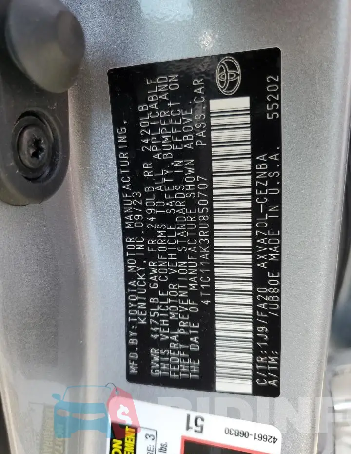 4T1C11AK3RU850707 Photo# 13