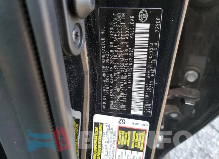 4T1S31AK9PU620527 Photo# 12