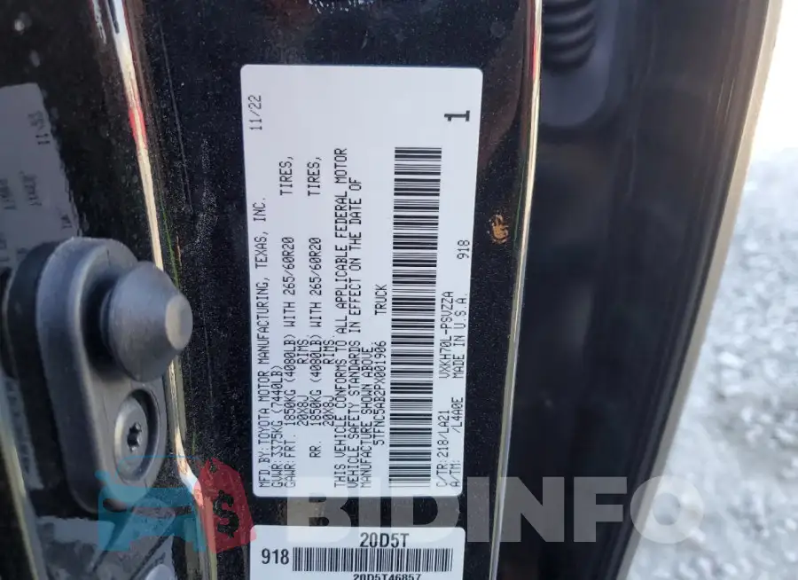 5TFNC5AB2PX001906 Photo# 12