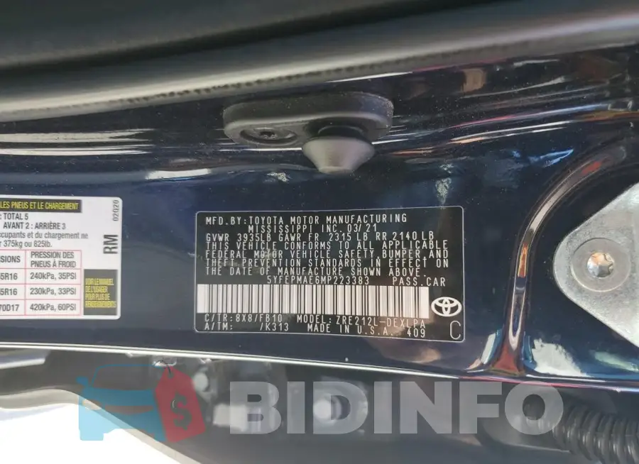 5YFEPMAE6MP223383 Photo# 12