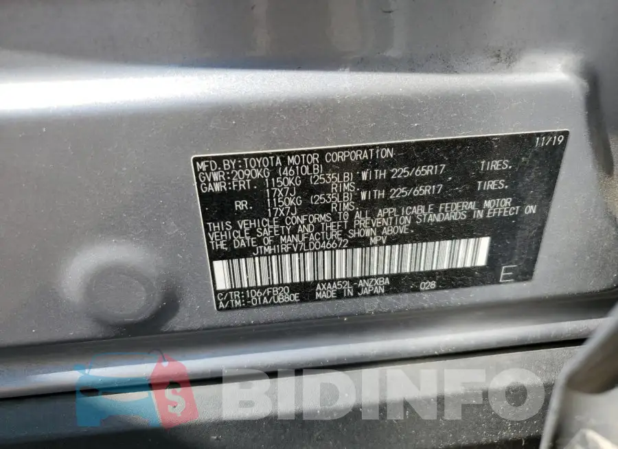 JTMH1RFV7LD046672 Photo# 14