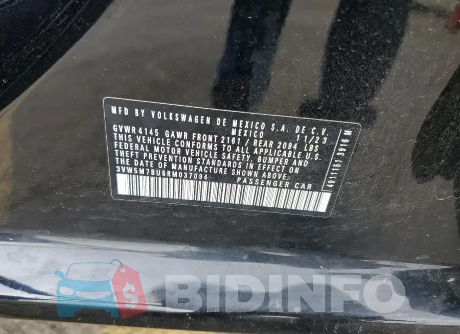 3VW5M7BU6RM037094 Photo# 12