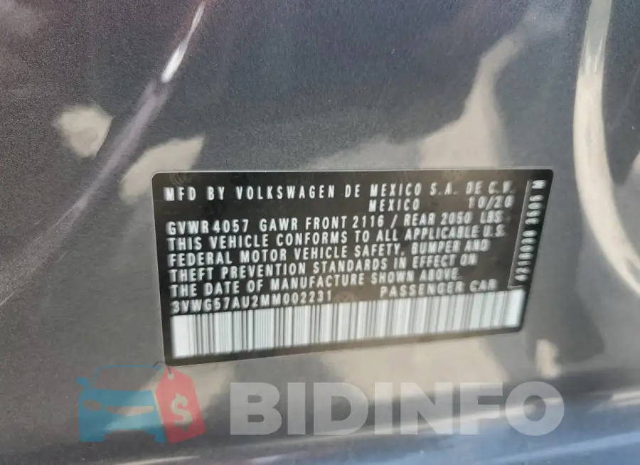 3VWG57AU2MM002231 Photo# 12