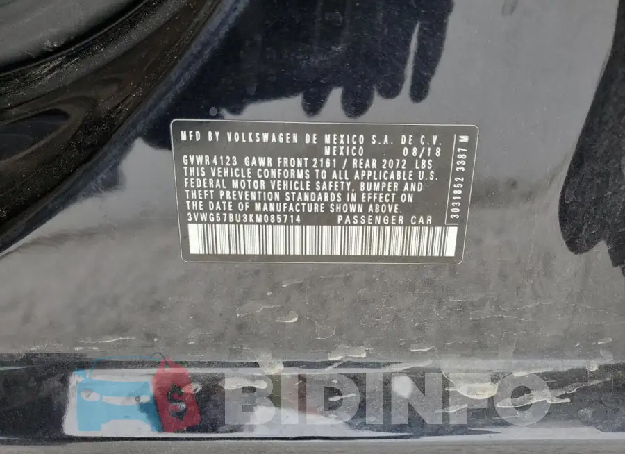3VWG57BU3KM085714 Photo# 12