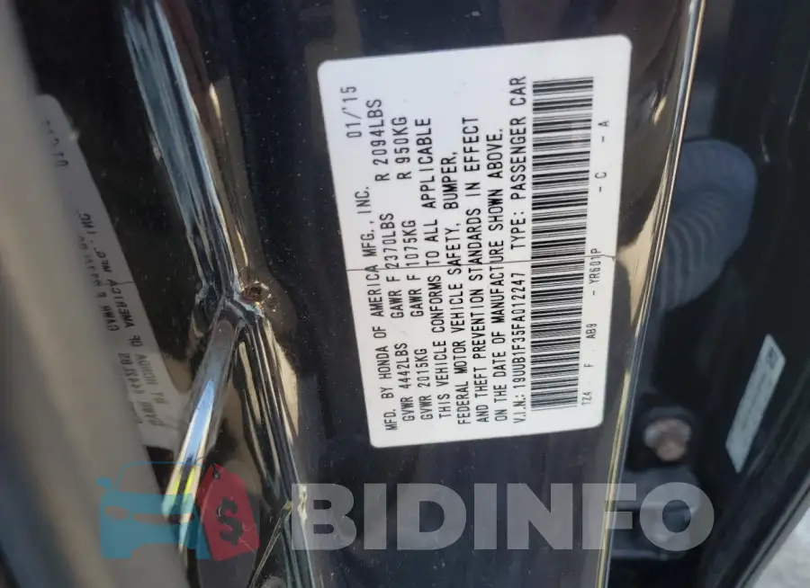 19UUB1F35FA012247 Photo# 12