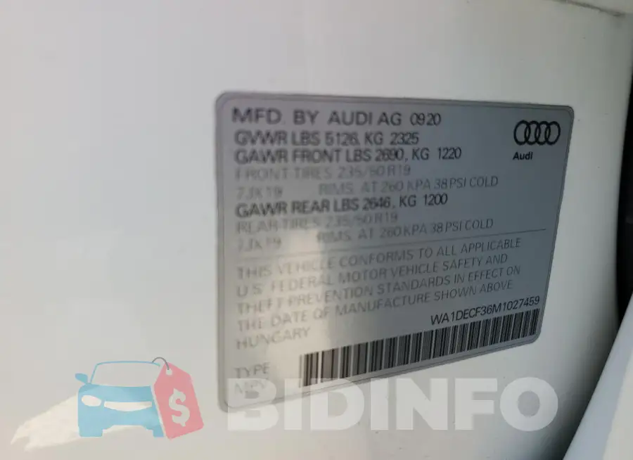WA1DECF36M1027459 Photo# 12
