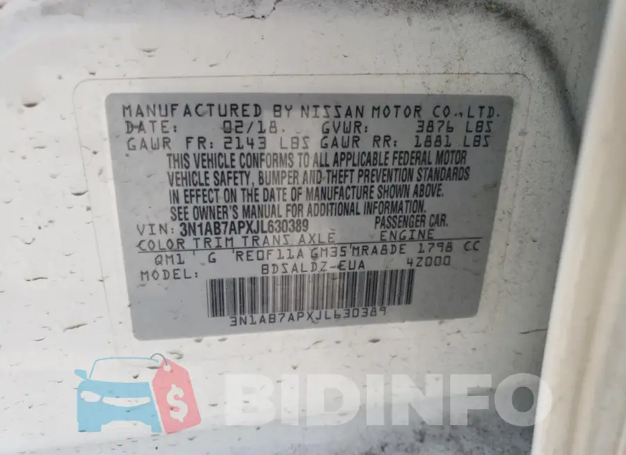 3N1AB7APXJL630389 Photo# 12