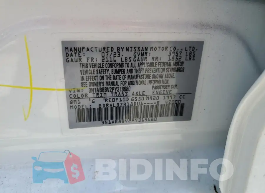 3N1AB8BV2PY318680 Photo# 12