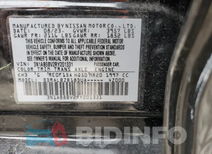 3N1AB8BV2RY201331 Photo# 12