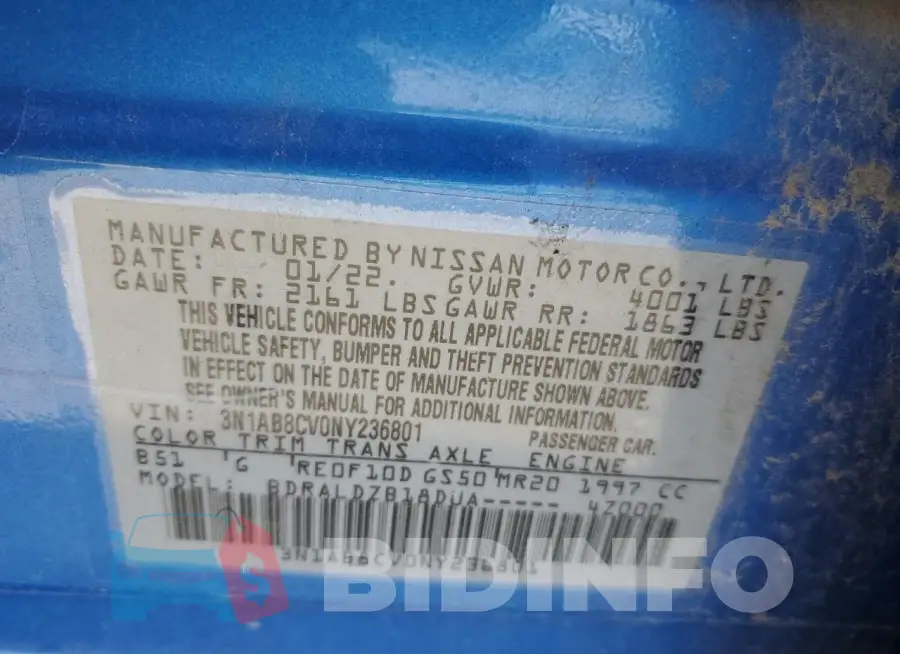 3N1AB8CV0NY236801 Photo# 12