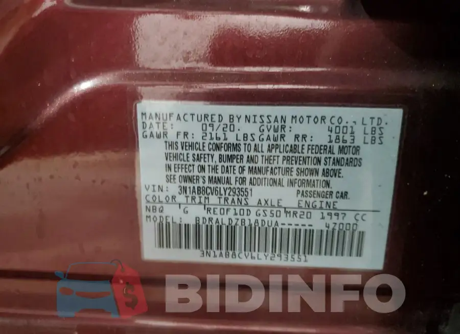 3N1AB8CV6LY293551 Photo# 13