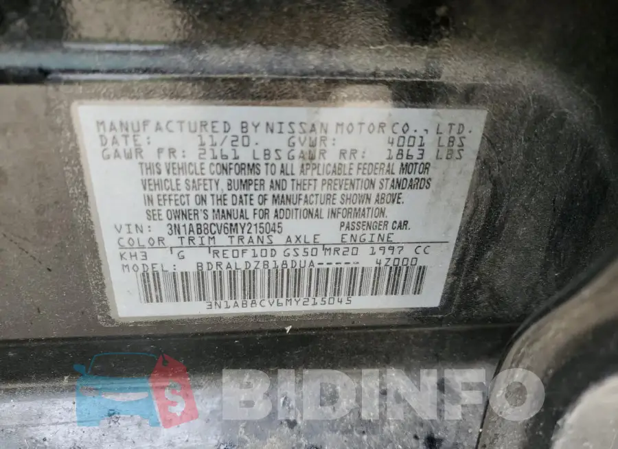 3N1AB8CV6MY215045 Photo# 12