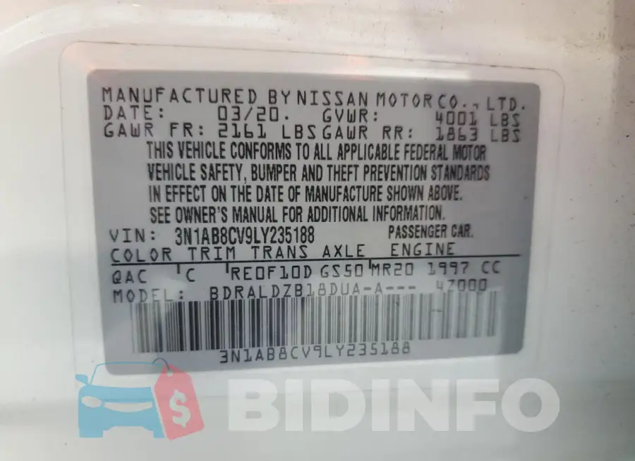 3N1AB8CV9LY235188 Photo# 12