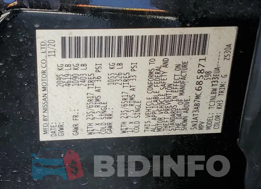 5N1AT3AB7MC685871 Photo# 13