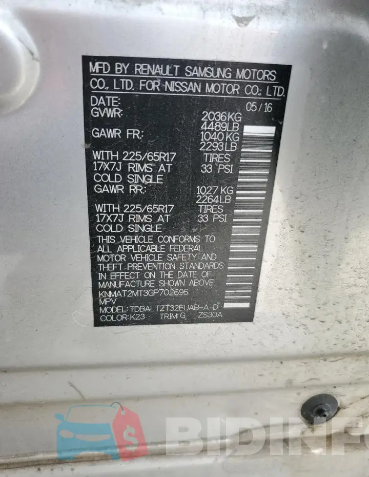 KNMAT2MT3GP702696 Photo# 13