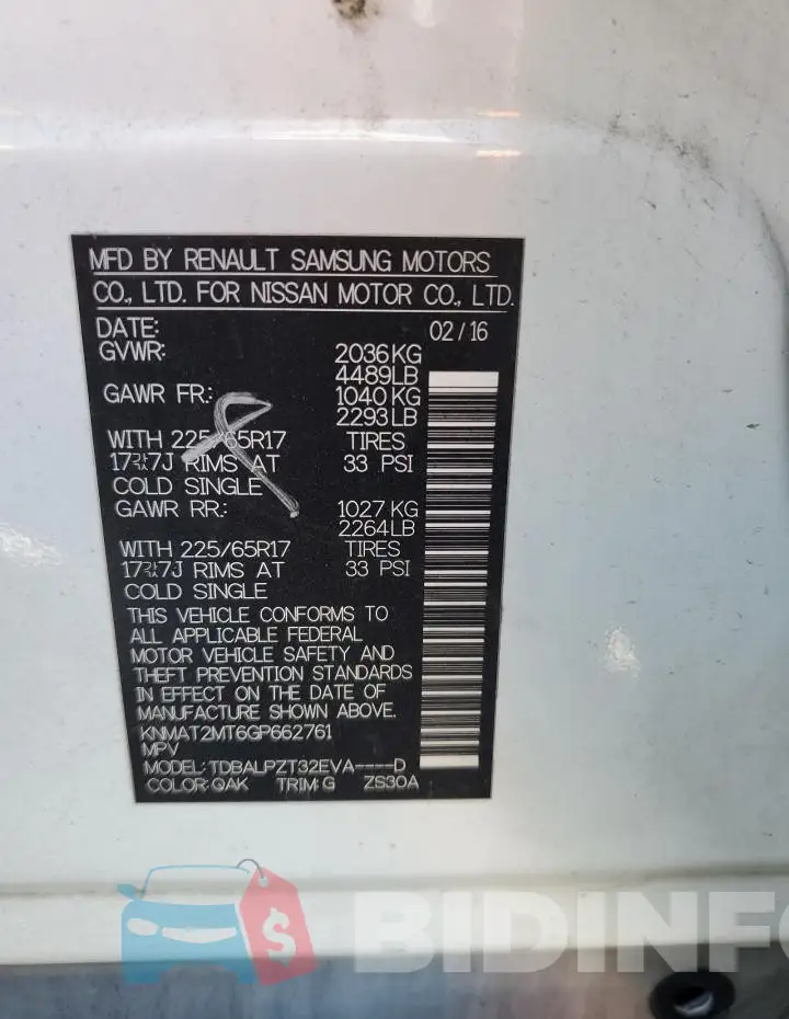 KNMAT2MT6GP662761 Photo# 12