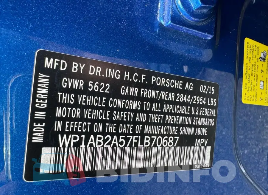 WP1AB2A57FLB70687 Photo# 10