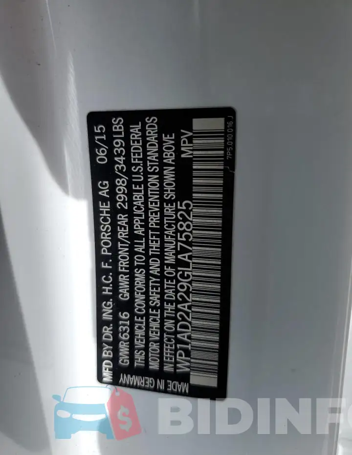 WP1AD2A29GLA75825 Photo# 13
