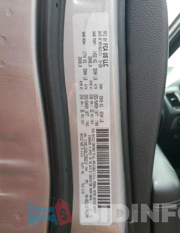 1C4RDJDG8LC286210 Photo# 14