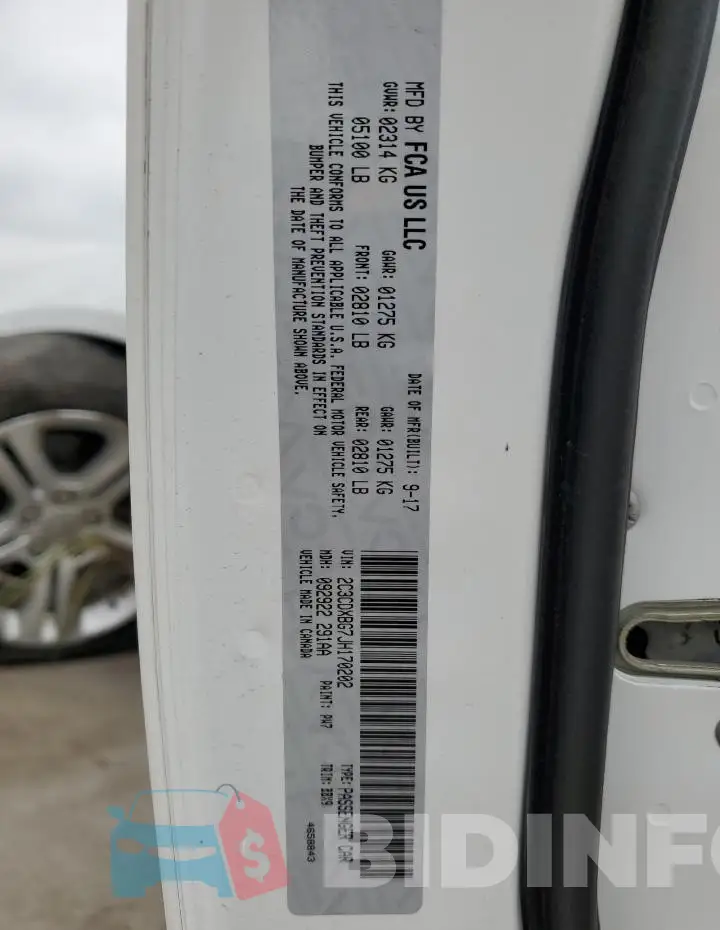 2C3CDXBG7JH170202 Photo# 12